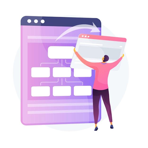 Ilustração da criação de um sitemap.